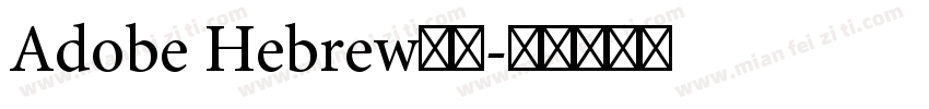 Adobe Hebrew常规字体转换